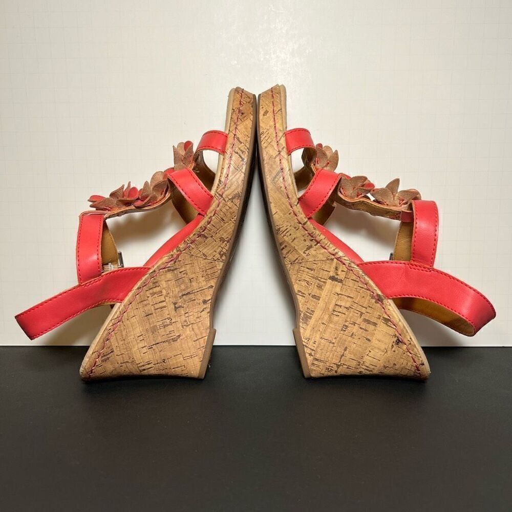 Womens B.O.C. Born Concept Evita Coral Pink Wedge Sandals / Size 10 Medium - Picture 5 of 8